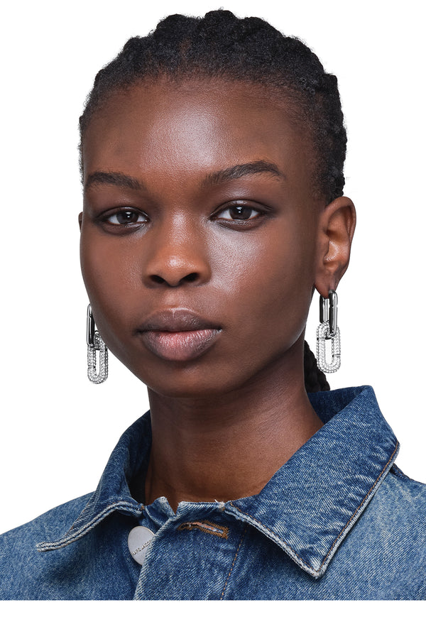 Pop J Marc Pave Drop Earrings