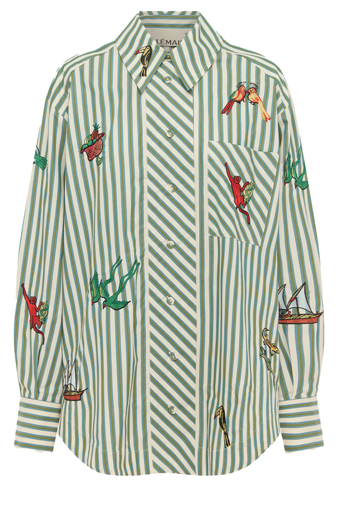 Bisou Embroidered Long Sleeve Shirt