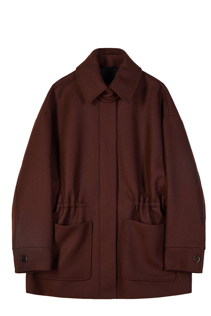 Snached Waist Wool Coat