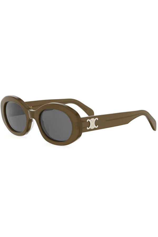 Triomphe Oval-Frame Acetate Sunglasses
