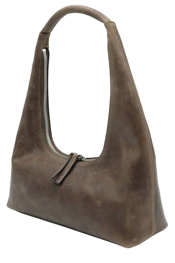 Hobo Pull-Up Leather Shoulder Bag