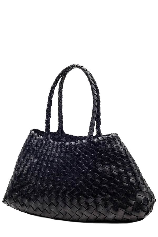 Big Santa Groce Woven Leather Bag