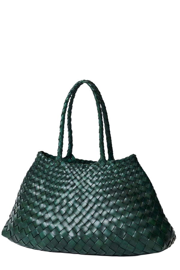 Big Santa Groce Woven Leather Bag