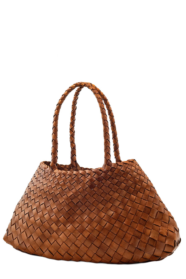 Big Santa Groce Woven Leather Bag
