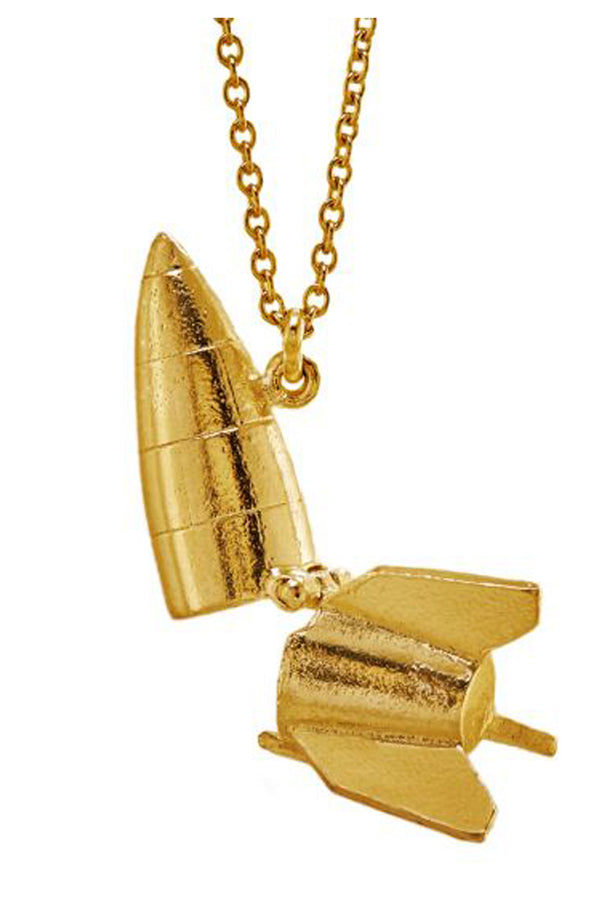 The rocket locket necklace in gold colour from the brand ALEX MONROE