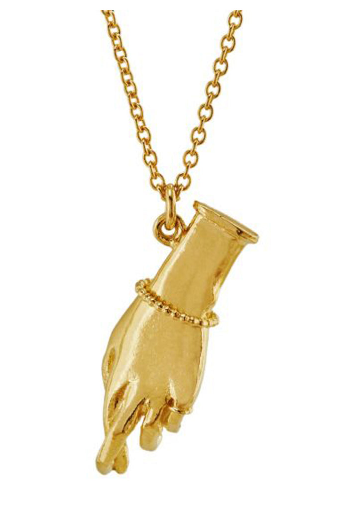 The wish me luck necklace in gold colour from the brand ALEX MONROE