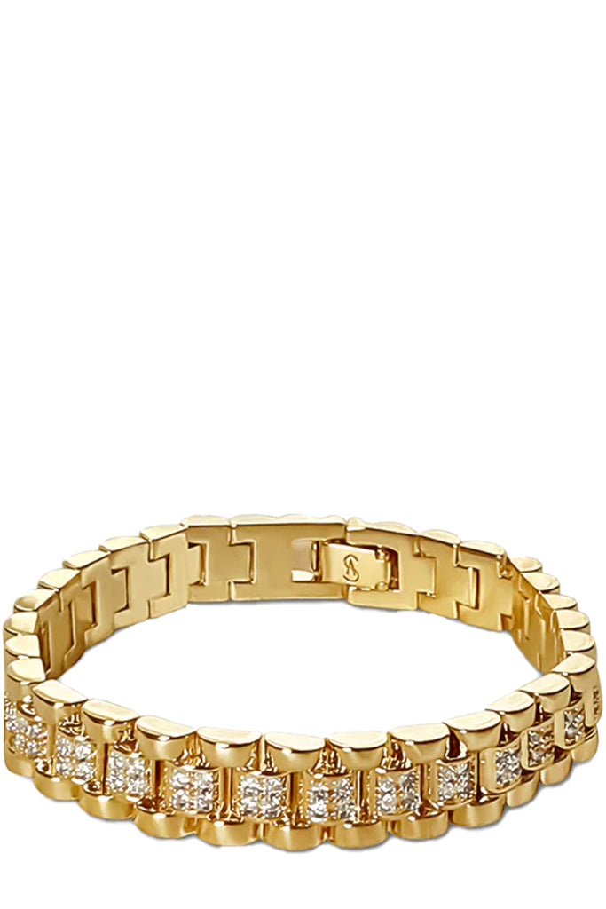 The crystal chunky watch band bracelet in gold colour from the brand ANISA SOJKA