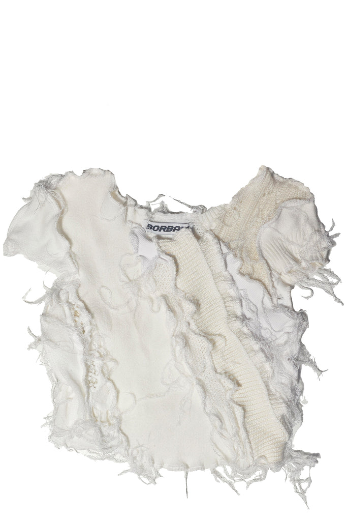 Regenerated Fluff Short Sleeve Crop Top