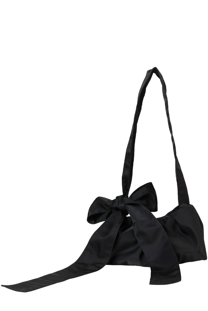 The Vesna Bow-Detail Canvas Bag in black colour from the brand CECILIE BAHNSEN