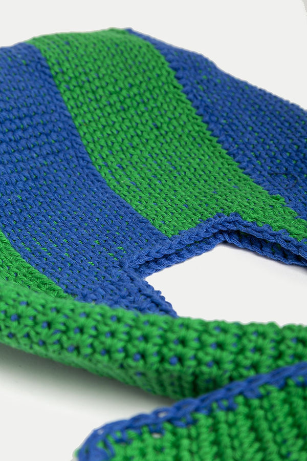 The Pekines handmade woven totebag in blue and green colors from the brand CEFÉR