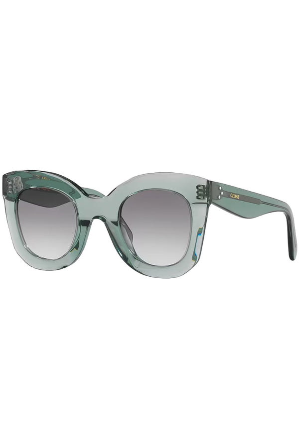 The bold butterfly logo-embellished sunglasses in transparent green color with green lenes from the brand CELINE