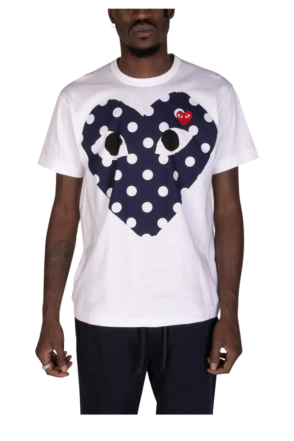 Polka Dot Blue Heart Play T-Shirt