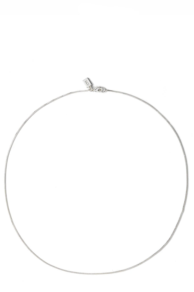 The box chain in silver color from the brand CRYSTAL HAZE