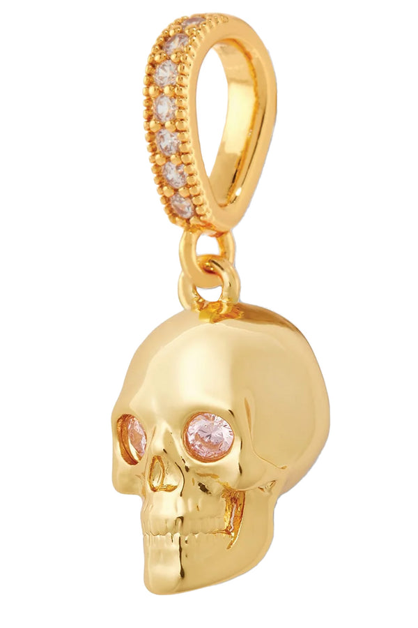 The Mr Nice pendant with pave connector in gold color from the brand CRYSTAL HAZE