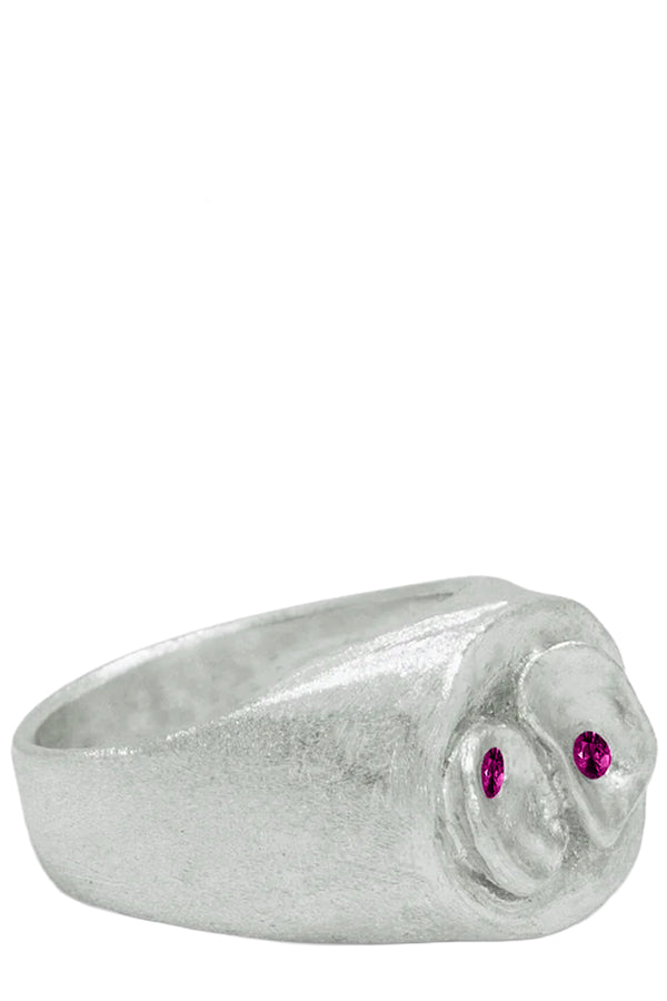 Twin Volcano Signet Pink Sapphire