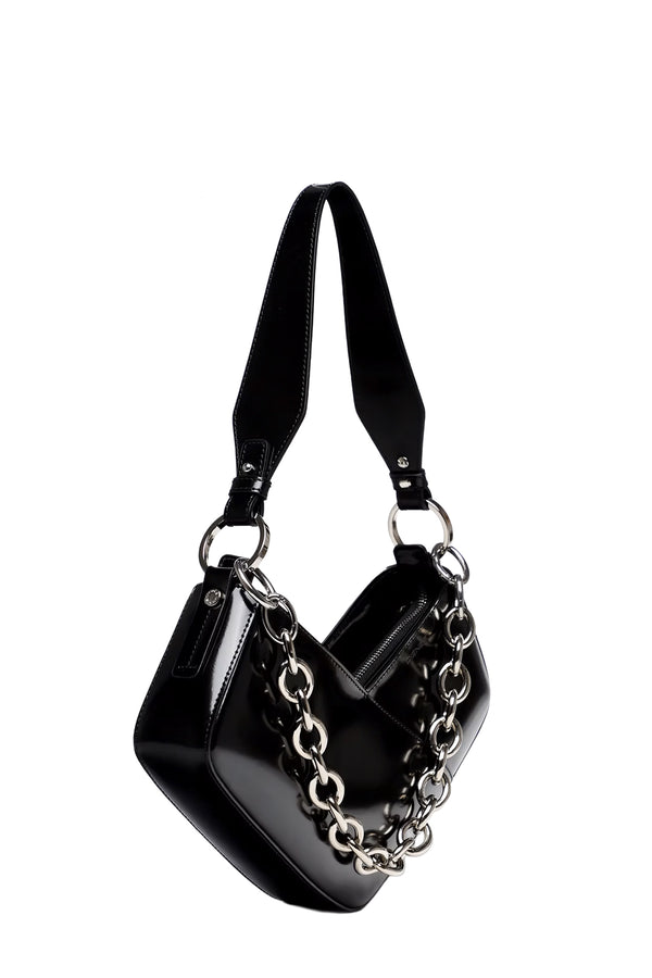 Venere Cube Semi Patent Leather Bag