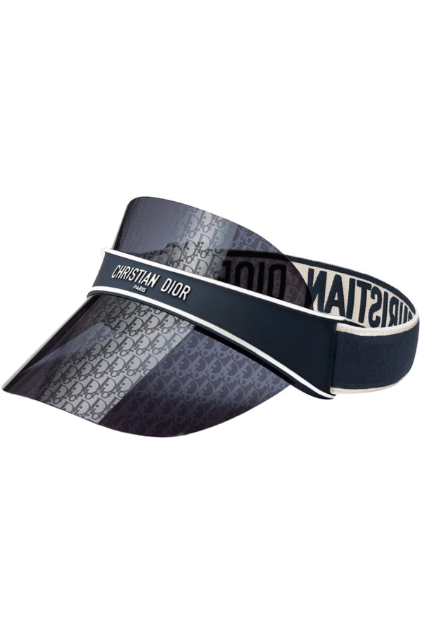 The Dior Club oblique visor in matte blue color from the brand DIOR