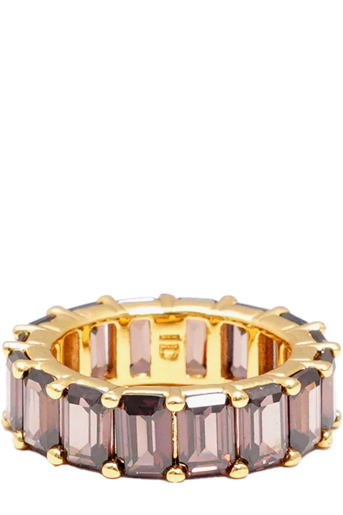 The chunky colorful ring in gold and brown colours from the brand IZABEL DISPLAY