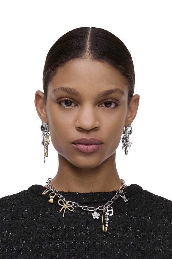 Grunge Glam Charm Necklace