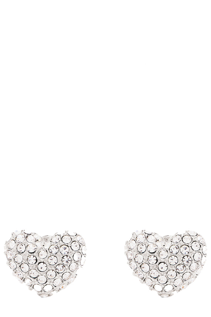 Heart Pave Stud Earrings
