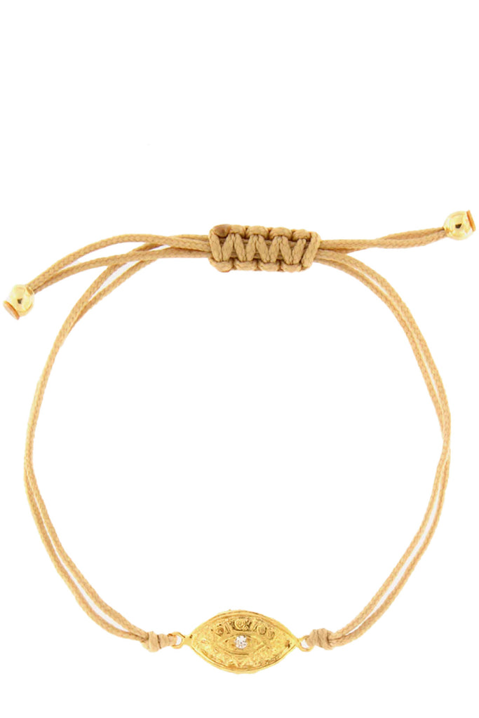 The Eye Bracelet in gold and beige colours from the brand MESH
