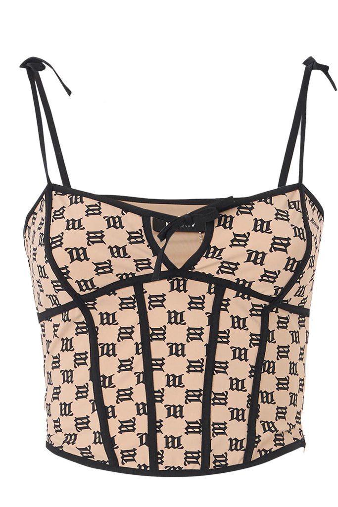 Monogram Coquette Corset Top