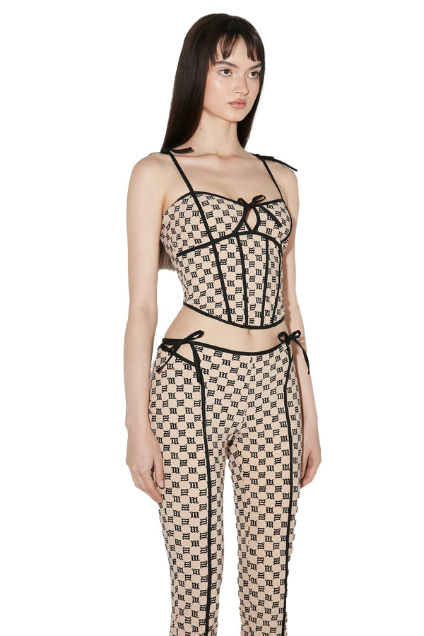Monogram Coquette Corset Top