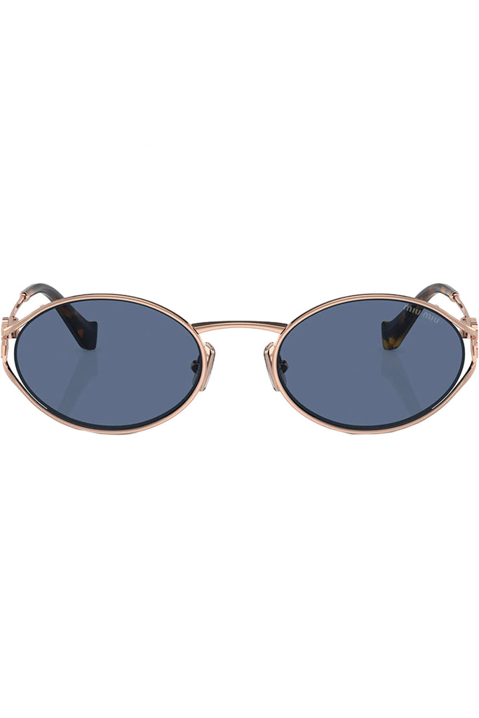 Oval Wire-Frame Logo-Detailed Sunglasses