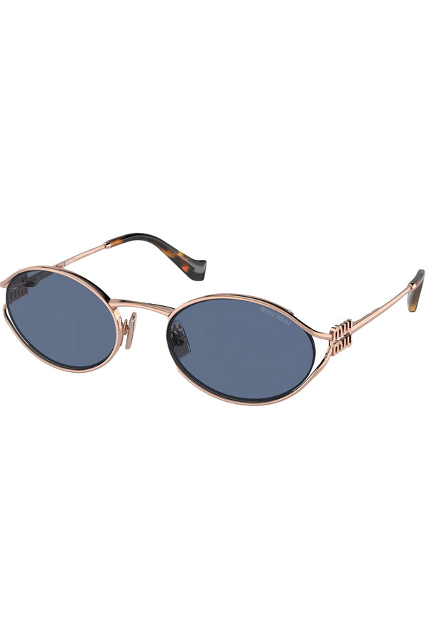 Oval Wire-Frame Logo-Detailed Sunglasses