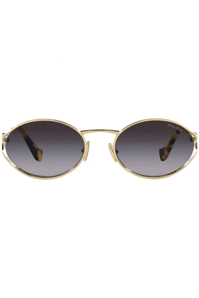 Oval Wire-Frame Logo-Detailed Sunglasses