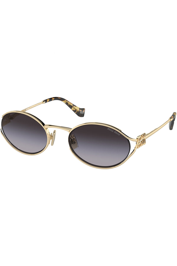 Oval Wire-Frame Logo-Detailed Sunglasses
