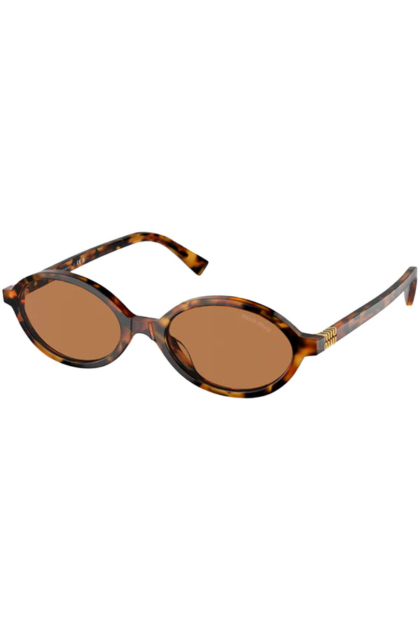 Oval-Frame Regard Logo-Embellished Sunglasses