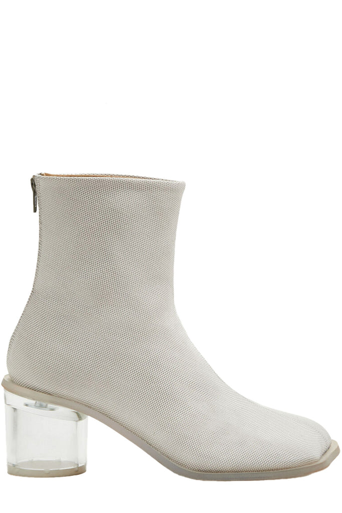 The Anatomic transparent-heel leather ankle boots in beige colour from the brand MM6 MAISON MARGIELA