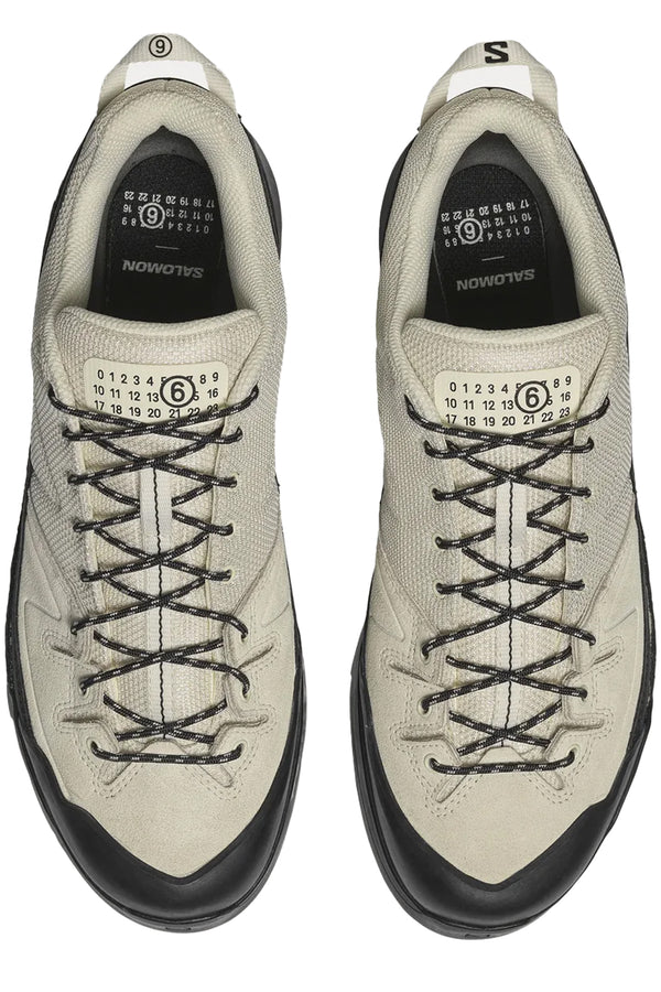MM6 X Salomon Sneakers in vanilla ice, black and almond milk colour from the brnad MM6 X Salomon
