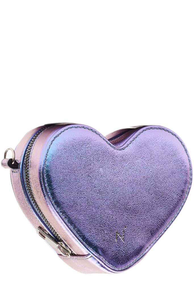 The metallic micro Love bag in purple color from the brand NINI
