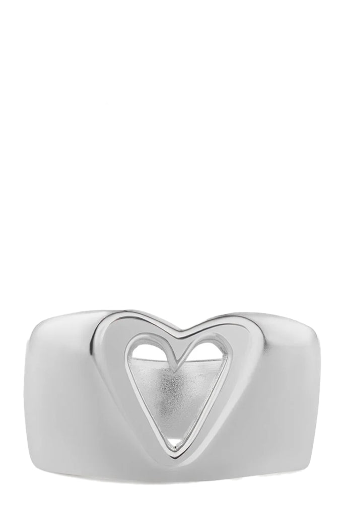 Glam Heart Ring Silver
