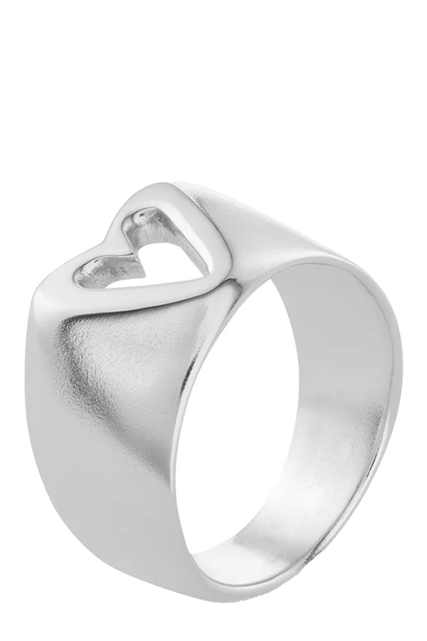 Glam Heart Ring Silver