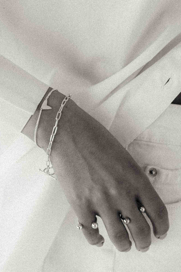 Paper Clip Bracelet Silver