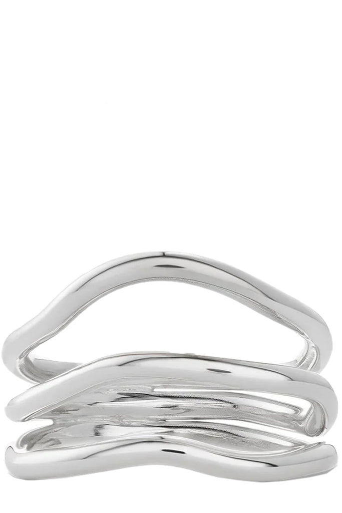 Reef Break Wave Ring Silver