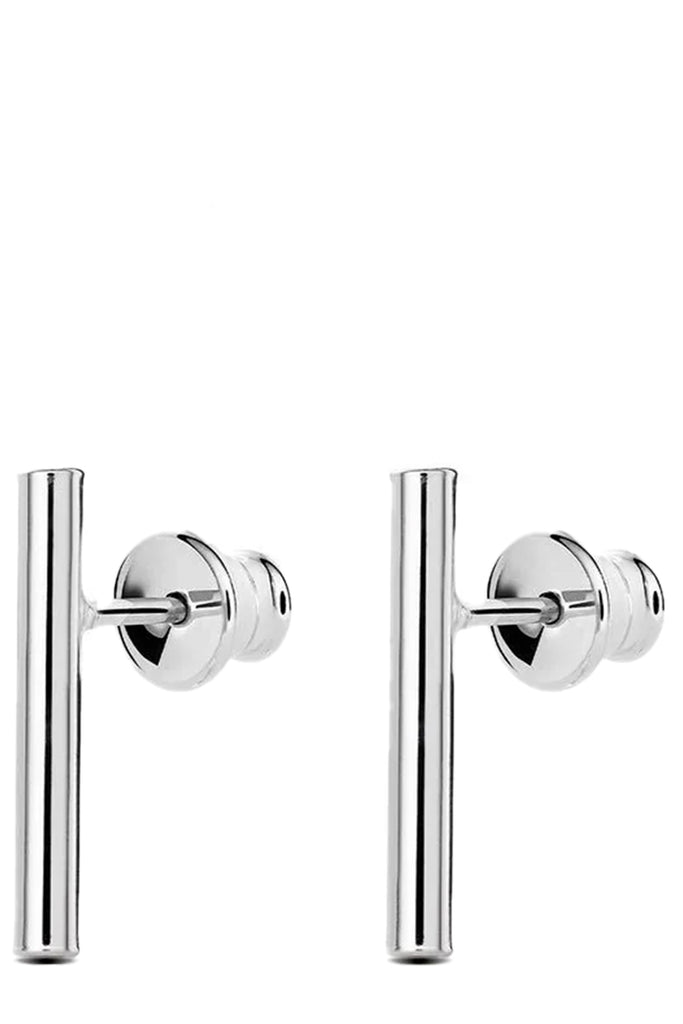 Short Pipe Earrings Silver