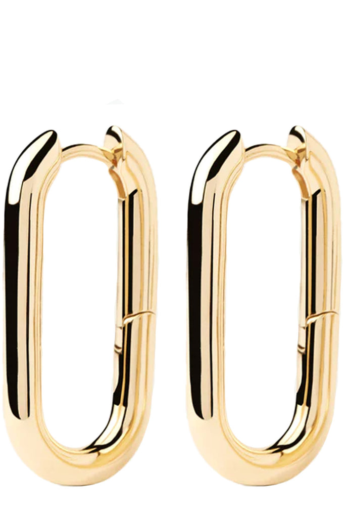 The Beat hoop earrings in gold colour from the brand P D PAOLA