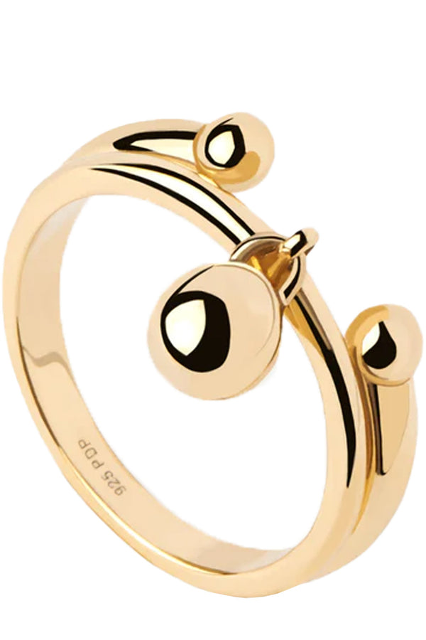 The Berlin ring in gold colour from the brand P D PAOLA