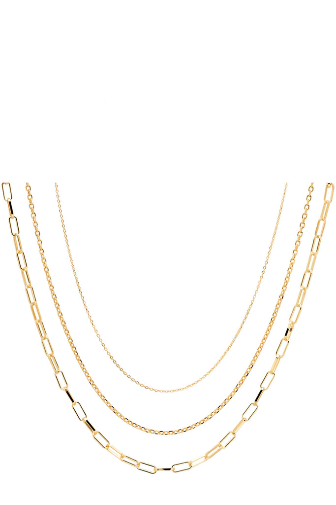 The Essential necklaces set in gold colour from the brand P D PAOLA