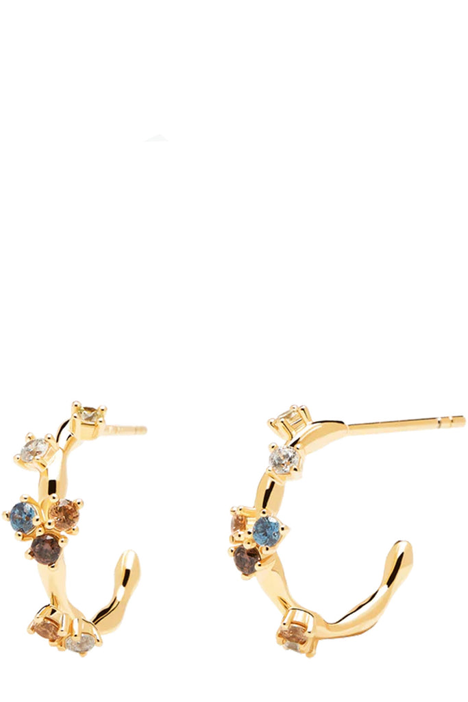 The Five earrings in gold and multicolor from the brand P D PAOLA