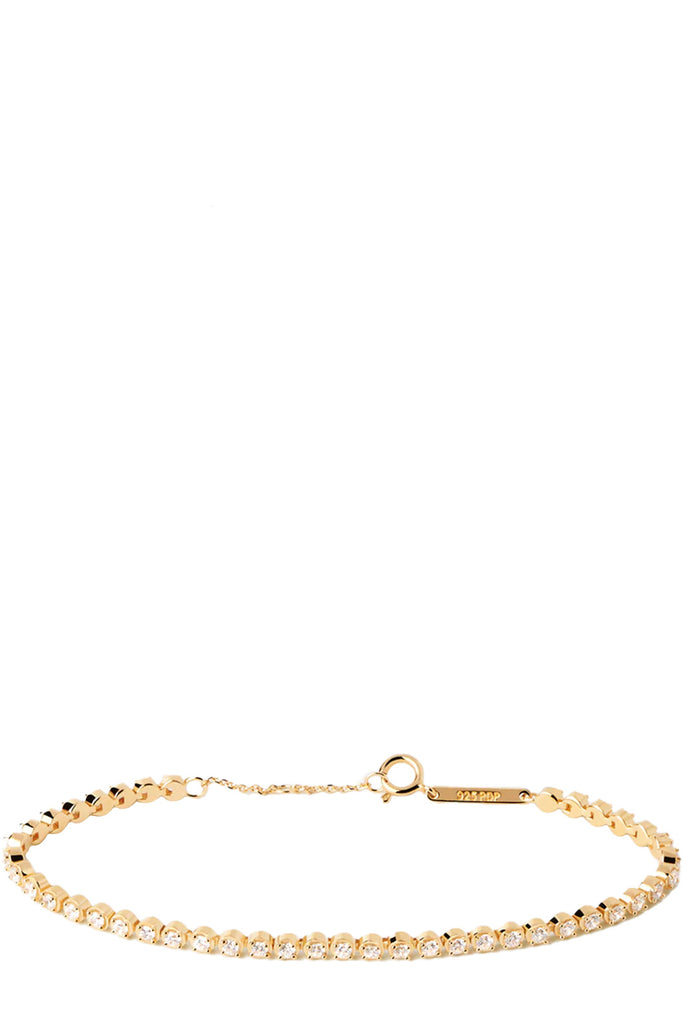The Florence bracelet in gold and clear colours from the brand P D PAOLA