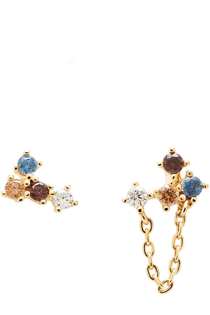 The Fox earrings in gold and multicolor from the brand P D PAOLA