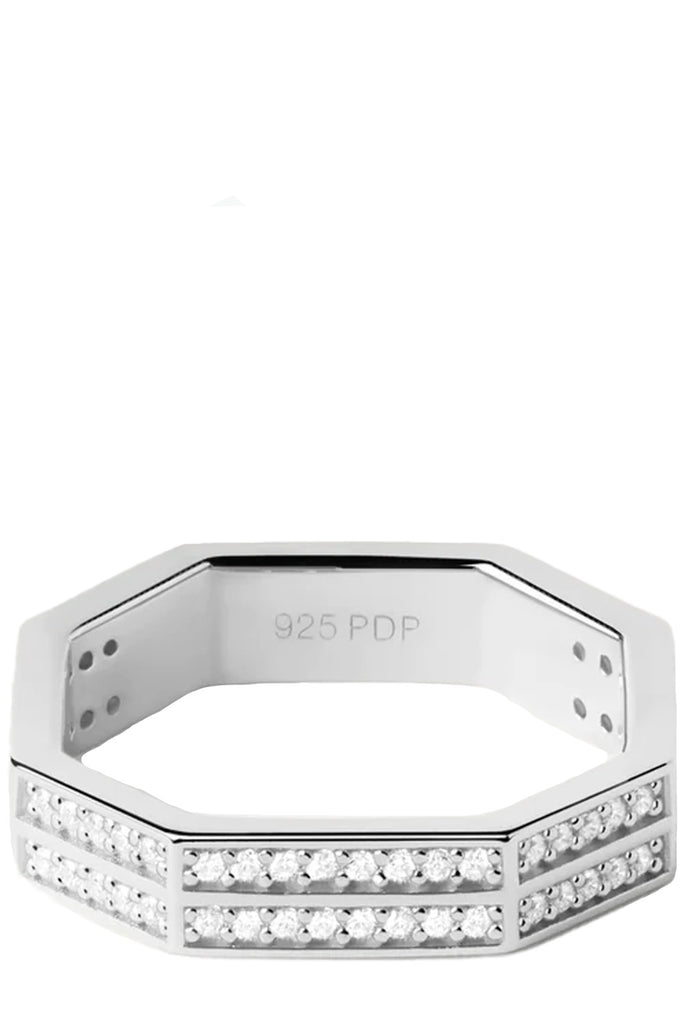 The Olympia ring in silver and colours from the brand P D PAOLA