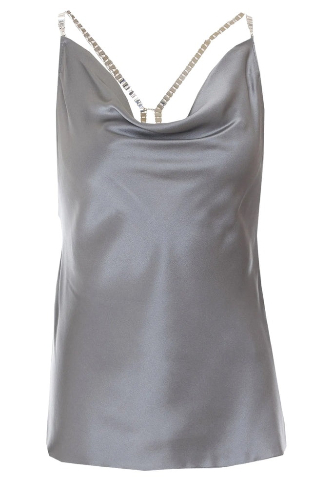 Jewel Detail 100% Silk Top