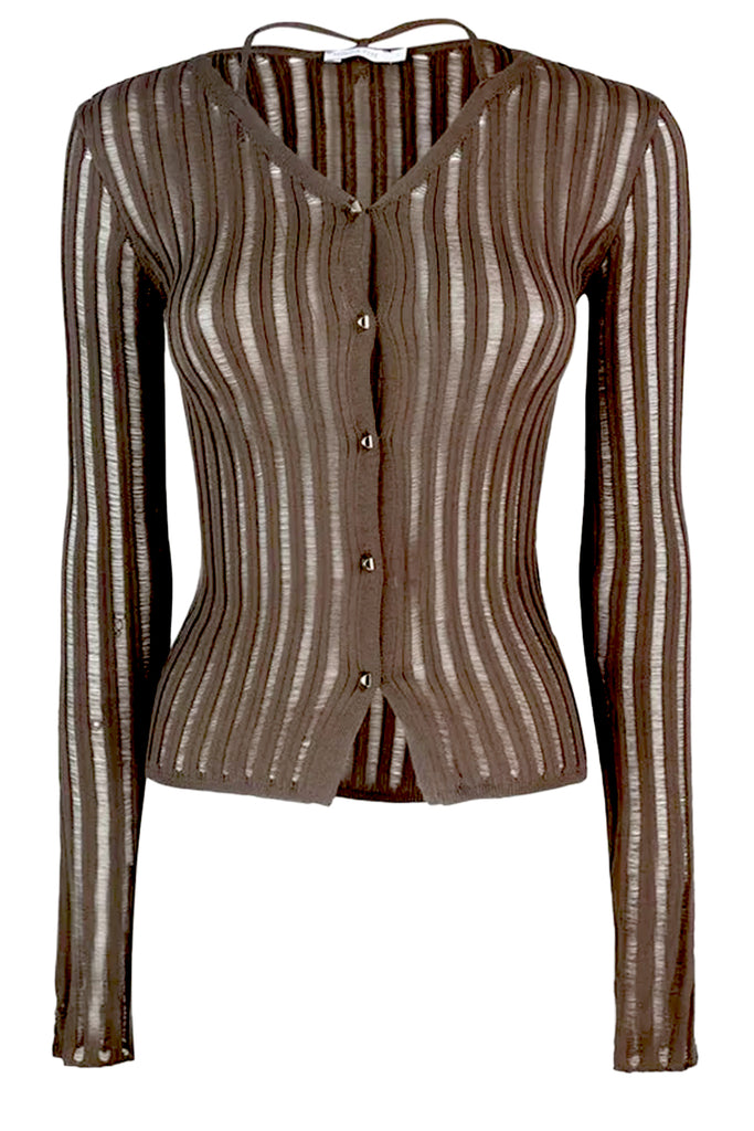 Striped Knitted Cardigan