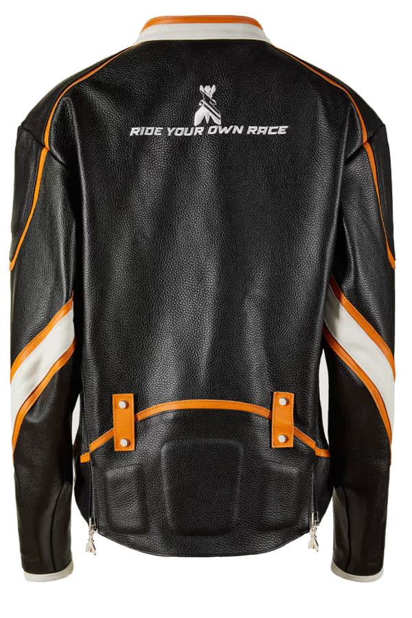 Logo Detail Biker Jacket